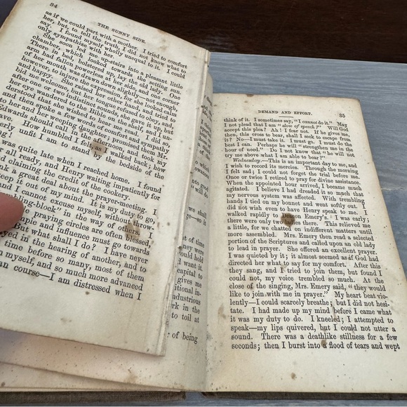 Antique THE SUNNY SIDE; or, the Country Minister's Wife 1851Hardback Book - Picture 17 of 17